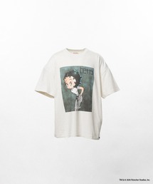 Betty BoopTM × KAMIYA "I’m coming out" Distressed T-shirt