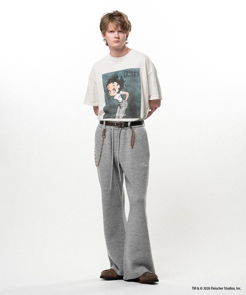 KAMIYA（カミヤ）の「Betty BoopTM × KAMIYA "I’m coming out" Distressed T-shirt（Tシャツ/カットソー・メンズ・ブラック/ホワイト・S/M）」の3枚目の写真
