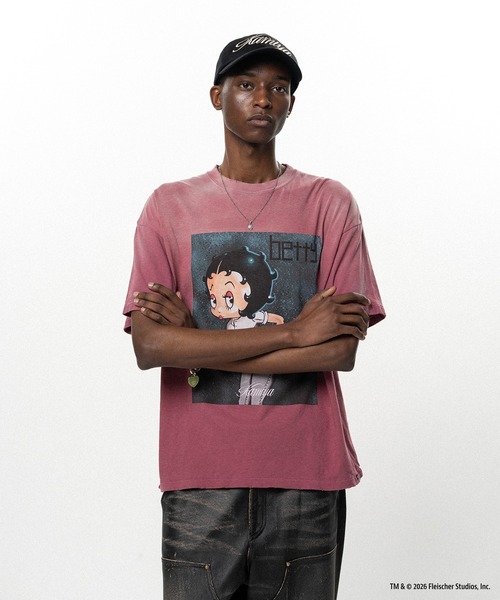 KAMIYA（カミヤ）の「Betty BoopTM × KAMIYA "I’m coming out" Distressed T-shirt（Tシャツ/カットソー・メンズ・ブラック/ホワイト・S/M）」の18枚目の写真