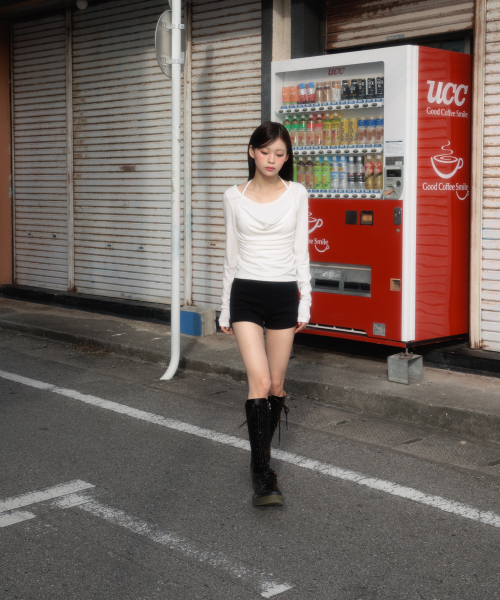 ROSEFRANTZ（ロゼフランツ）の「Drape Layered Halter Long Sleeve [Ivory]（Tシャツ/カットソー・レディース・アイボリー・OS）」の17枚目の写真