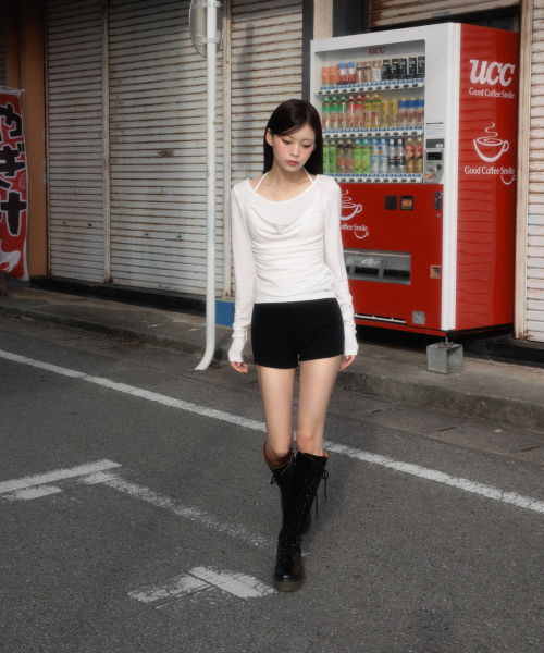 ROSEFRANTZ（ロゼフランツ）の「Drape Layered Halter Long Sleeve [Ivory]（Tシャツ/カットソー・レディース・アイボリー・OS）」の18枚目の写真