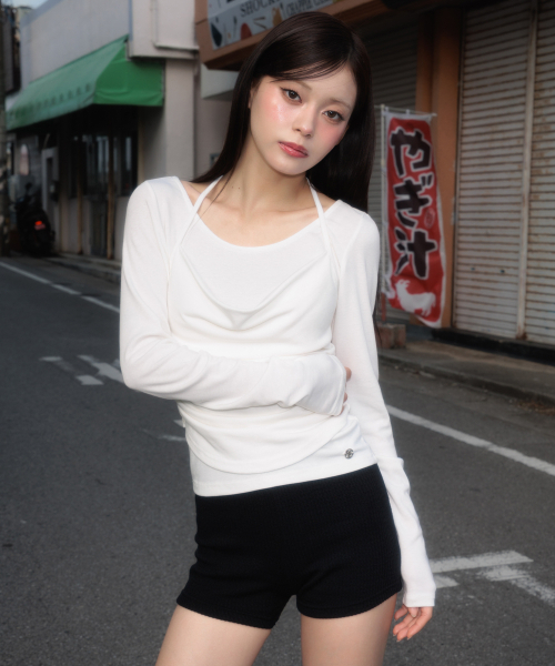 ROSEFRANTZ（ロゼフランツ）の「Drape Layered Halter Long Sleeve [Ivory]（Tシャツ/カットソー・レディース・アイボリー・OS）」の11枚目の写真