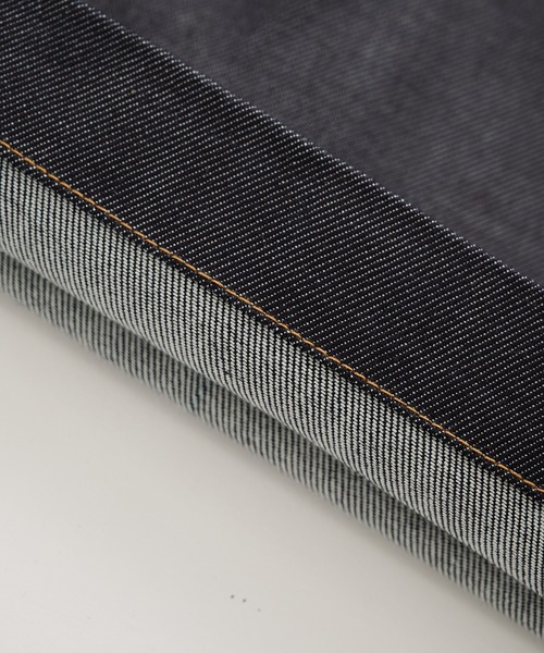 UNITED TOKYO（ユナイテッドトウキョウ）の「【数量限定】SUPIMA DENIM バギーパンツ　｜夏服/ワイド/ウエスト調節可/タック（デニムパンツ・メンズ・ブラック/ダークインディゴブルー・1/2）」の13枚目の写真