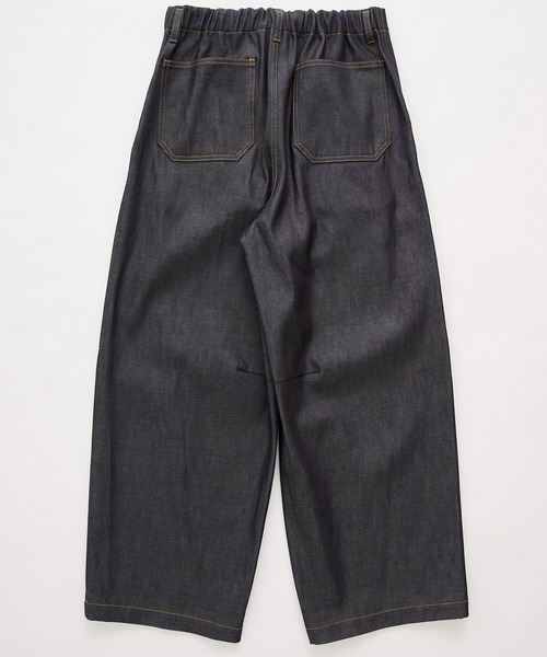 UNITED TOKYO（ユナイテッドトウキョウ）の「【数量限定】SUPIMA DENIM バギーパンツ　｜夏服/ワイド/ウエスト調節可/タック（デニムパンツ・メンズ・ブラック/ダークインディゴブルー・1/2）」の17枚目の写真