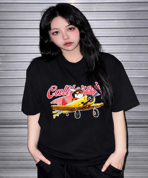 CRISCELO(クリスチェロ)の「(共用) カリフォルニアTシャツ - (ブラック20番手オーバーサイズ)(Tシャツ/カットソー・メンズ・その他・MEDIUM/LARGE)」の1枚目の写真