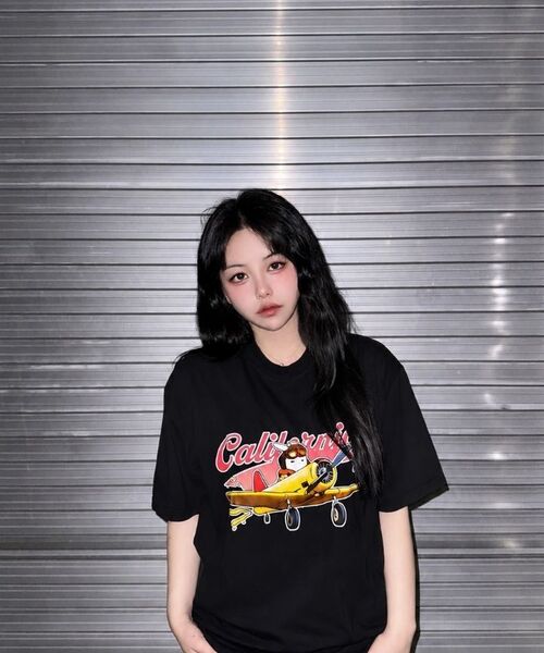 CRISCELO(クリスチェロ)の「(共用) カリフォルニアTシャツ - (ブラック20番手オーバーサイズ)(Tシャツ/カットソー・メンズ・その他・MEDIUM/LARGE)」の3枚目の写真