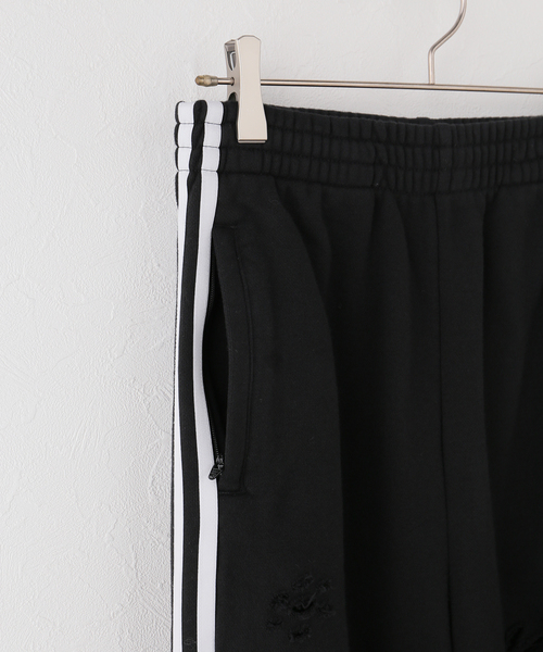 adidas Originals（アディダスオリジナルス）の「adidas originals / アディダス オリジナルス DISTRESSED JOGGERS（スウェットパンツ・レディース・グレー/ブラック・LARGE/MEDIUM）」の5枚目の写真