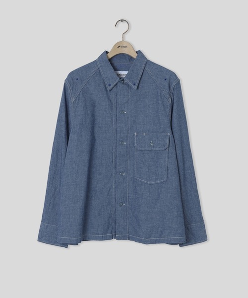 Hombre Nino(オンブレニーニョ)の「HOMBRENINO CORONA UTILITY EYELET SHIRT HN0261-SH0002(シャツ/ブラウス・メンズ・インディゴブルー・L/M)」の1枚目の写真