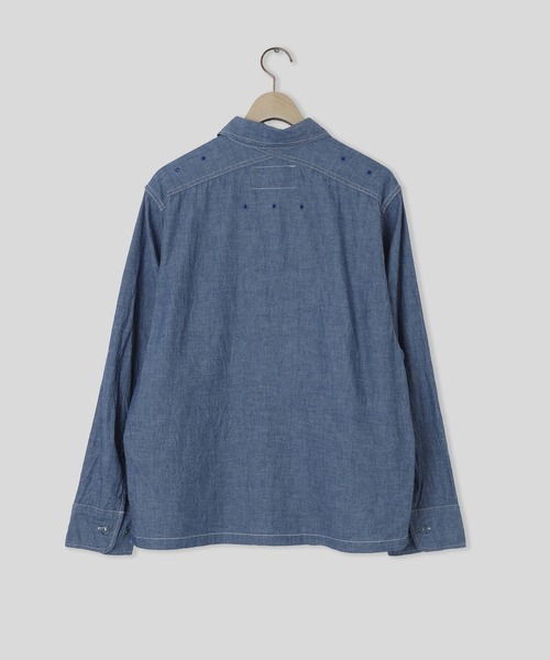Hombre Nino(オンブレニーニョ)の「HOMBRENINO CORONA UTILITY EYELET SHIRT HN0261-SH0002(シャツ/ブラウス・メンズ・インディゴブルー・L/M)」の2枚目の写真