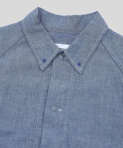Hombre Nino(オンブレニーニョ)の「HOMBRENINO CORONA UTILITY EYELET SHIRT HN0261-SH0002(シャツ/ブラウス・メンズ・インディゴブルー・L/M)」の3枚目の写真
