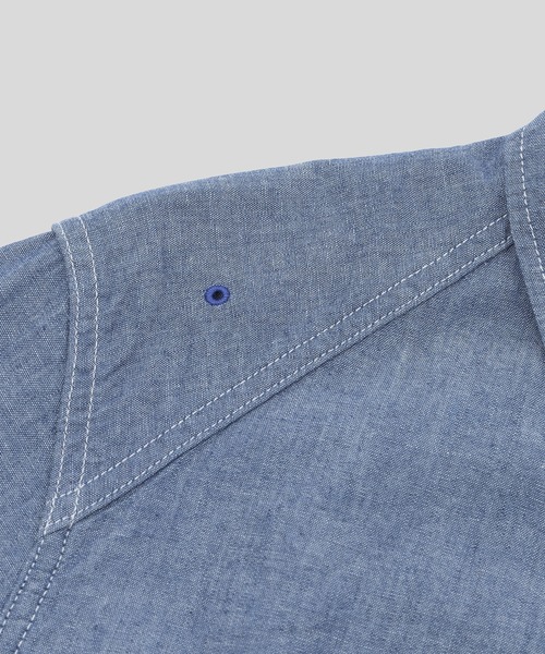 Hombre Nino(オンブレニーニョ)の「HOMBRENINO CORONA UTILITY EYELET SHIRT HN0261-SH0002(シャツ/ブラウス・メンズ・インディゴブルー・L/M)」の6枚目の写真
