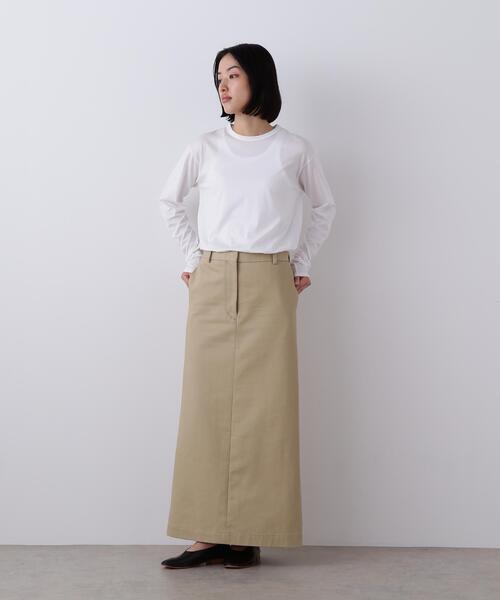 YLEVE(イレーヴ)の「YLEVE / FINX COTTON CHINO SKIRT(スカート・レディース・カーキ/ブラック・1/0/2)」の20枚目の写真