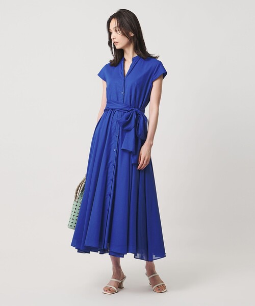 UNITED ARROWS（ユナイテッドアローズ）の「コットン キャップスリーブ ワンピース（ワンピース・レディース・ダークグレー/ロイヤルブルー/ブラック・36/38）」の5枚目の写真
