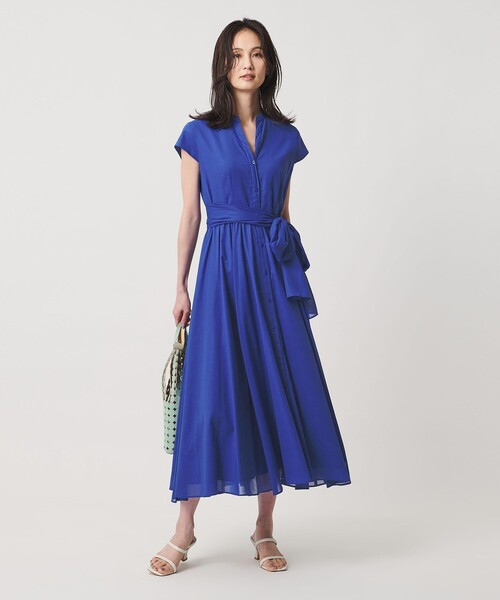 UNITED ARROWS（ユナイテッドアローズ）の「コットン キャップスリーブ ワンピース（ワンピース・レディース・ダークグレー/ロイヤルブルー/ブラック・36/38）」の6枚目の写真