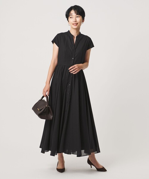 UNITED ARROWS（ユナイテッドアローズ）の「コットン キャップスリーブ ワンピース（ワンピース・レディース・ダークグレー/ロイヤルブルー/ブラック・36/38）」の7枚目の写真