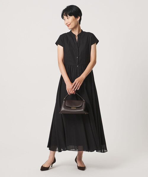 UNITED ARROWS（ユナイテッドアローズ）の「コットン キャップスリーブ ワンピース（ワンピース・レディース・ダークグレー/ロイヤルブルー/ブラック・36/38）」の8枚目の写真