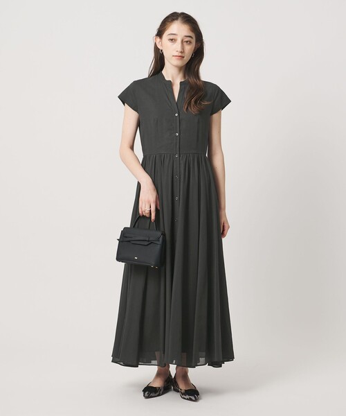 UNITED ARROWS（ユナイテッドアローズ）の「コットン キャップスリーブ ワンピース（ワンピース・レディース・ダークグレー/ロイヤルブルー/ブラック・36/38）」の9枚目の写真