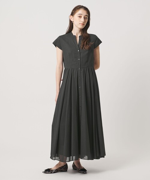 UNITED ARROWS（ユナイテッドアローズ）の「コットン キャップスリーブ ワンピース（ワンピース・レディース・ダークグレー/ロイヤルブルー/ブラック・36/38）」の10枚目の写真