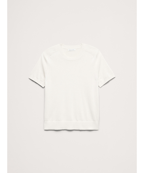 Banana Republic(バナナリパブリック)の「コットン ニット Tシャツ(ニット/セーター・メンズ・アイボリー/グリーン/ブラック・S/M/L/XL)」の6枚目の写真