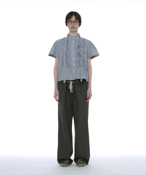 PARTIMENTO WOMEN（パルティメントウィメン）の「ウォッシュドドローストリングチノパンツ_カーキグリーン（その他パンツ・レディース・その他・SMALL/MEDIUM）」の3枚目の写真