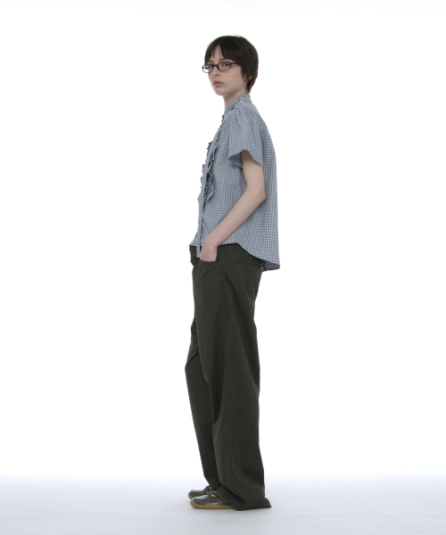PARTIMENTO WOMEN（パルティメントウィメン）の「ウォッシュドドローストリングチノパンツ_カーキグリーン（その他パンツ・レディース・その他・SMALL/MEDIUM）」の7枚目の写真