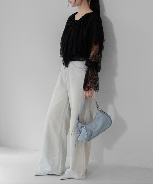 on:nue（オンニュ）の「【on:nue】[ミニポーチ/肩紐付] ハーフムーンショルダーバッグ /26-27 AW COLLECTION（ショルダーバッグ・レディース・ブラック/ベージュ/ブルー/アイボリー・FREE）」の21枚目の写真
