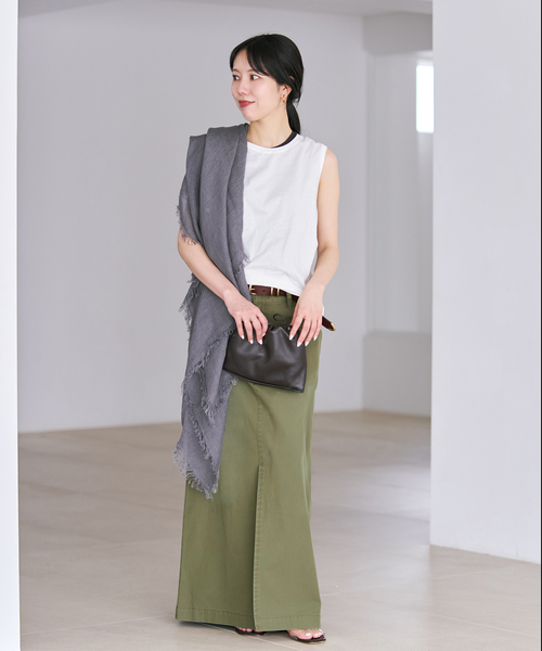 plage(プラージュ)の「Basic sleeveless T(Tシャツ/カットソー・レディース・ホワイト/ブラウン/ベージュ・FREE)」の4枚目の写真