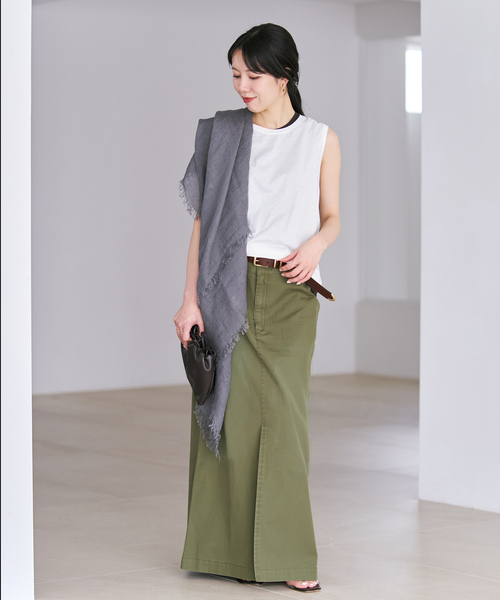 plage(プラージュ)の「Basic sleeveless T(Tシャツ/カットソー・レディース・ホワイト/ブラウン/ベージュ・FREE)」の7枚目の写真
