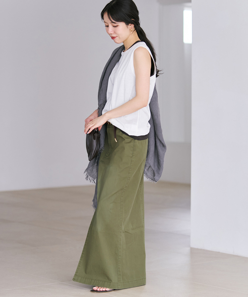 plage(プラージュ)の「Basic sleeveless T(Tシャツ/カットソー・レディース・ホワイト/ブラウン/ベージュ・FREE)」の8枚目の写真
