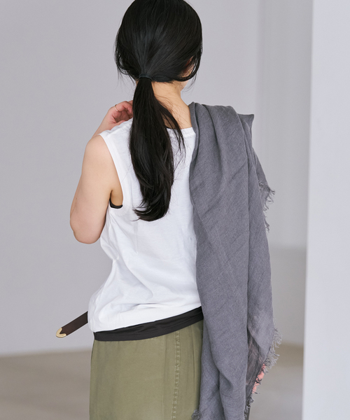 plage(プラージュ)の「Basic sleeveless T(Tシャツ/カットソー・レディース・ホワイト/ブラウン/ベージュ・FREE)」の13枚目の写真