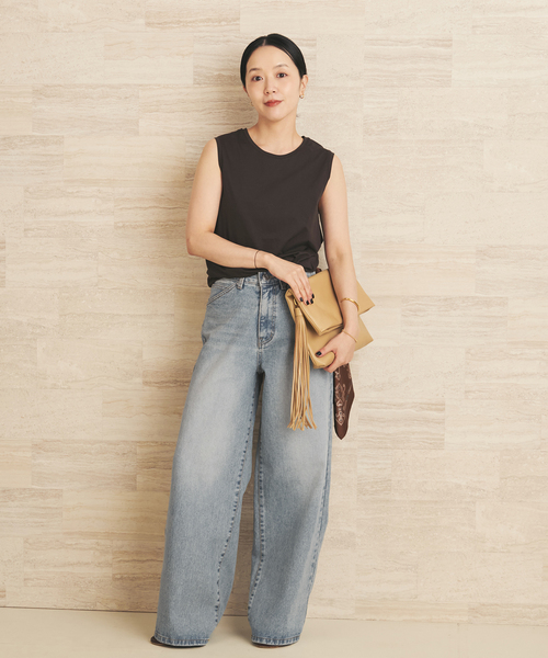 plage(プラージュ)の「Basic sleeveless T(Tシャツ/カットソー・レディース・ホワイト/ブラウン/ベージュ・FREE)」の14枚目の写真