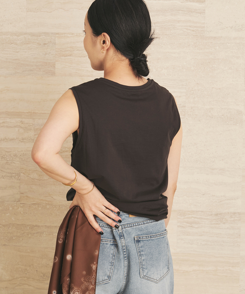 plage(プラージュ)の「Basic sleeveless T(Tシャツ/カットソー・レディース・ホワイト/ブラウン/ベージュ・FREE)」の19枚目の写真
