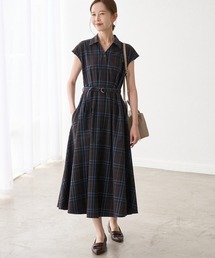 ROPE' PICNIC（ロペピクニック）の「ウエストタックチェックアソートワンピース/接触冷感・防シワ・リンクコーデ（ワンピース）」
