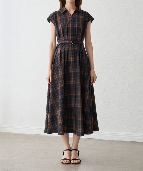 ROPE' PICNIC(ロペピクニック)の「ウエストタックチェックアソートワンピース/接触冷感・防シワ・リンクコーデ(ワンピース・レディース・ネイビー/ブルー系その他/ブルー系その他4・S/M/L)」の19枚目の写真
