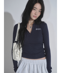 IVY COLLAR LONG SLEEVE / NAVY