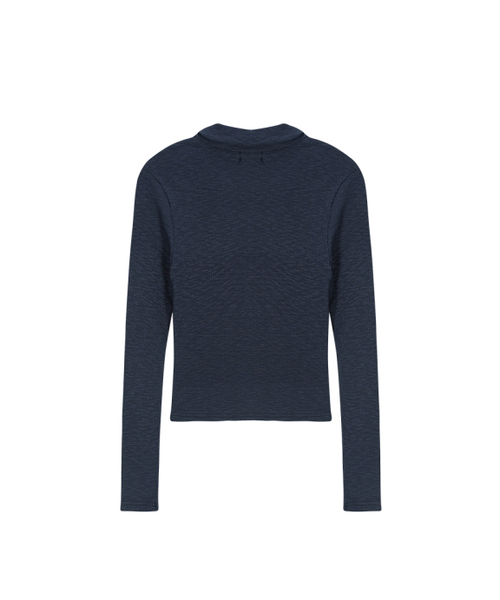 ASON（アズオン）の「IVY COLLAR LONG SLEEVE / NAVY（ポロシャツ・レディース・その他・FREE）」の3枚目の写真
