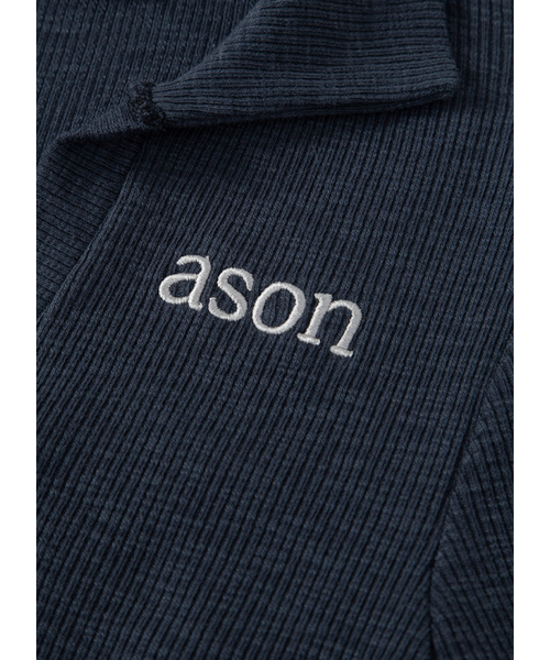 ASON（アズオン）の「IVY COLLAR LONG SLEEVE / NAVY（ポロシャツ・レディース・その他・FREE）」の4枚目の写真