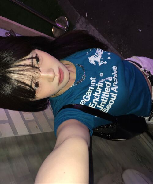 UNTITLED SEOUL（アンタイトル ソウル）の「ユニコーン ヘンリーネック クロップ 半袖 フル ブルー（Tシャツ/カットソー・レディース・その他・SMALL/MEDIUM）」の8枚目の写真