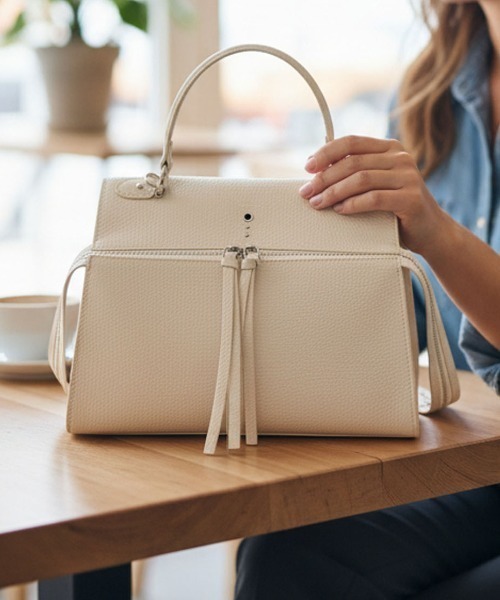 ASH(アッシュ)の「【no:rae / ノラエ】CM24 2WAYハンドバッグ(ハンドバッグ・レディース・アイボリー/ブラック・ONE SIZE)」の7枚目の写真