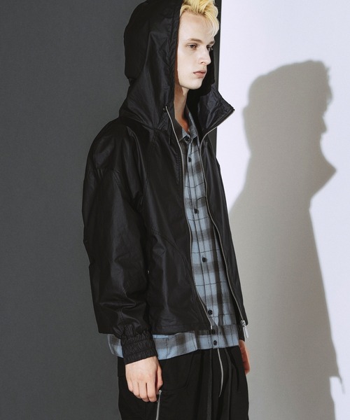 NO ID.(ノーアイディ)の「【NO ID.】Coating Hooded Blouzon / コーティング フーデッド ブルゾン(ブルゾン・メンズ・ワイン/その他23/ブラック・ONE SIZE)」の21枚目の写真
