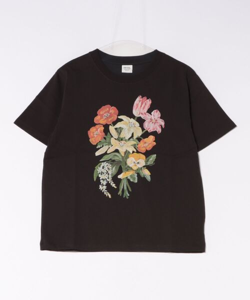 SOMETHING(サムシング)の「SOMETHING×TOLIGHT 半袖プリントTシャツ(Tシャツ/カットソー・レディース・ブラウン/ホワイト/チャコールグレー・FREE)」の5枚目の写真