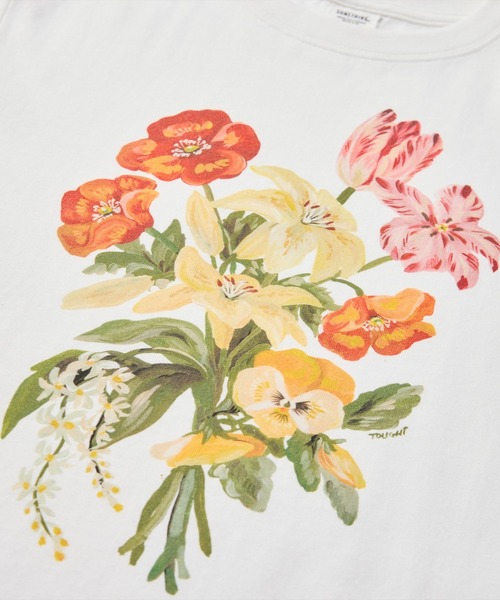 SOMETHING(サムシング)の「SOMETHING×TOLIGHT 半袖プリントTシャツ(Tシャツ/カットソー・レディース・ブラウン/ホワイト/チャコールグレー・FREE)」の6枚目の写真