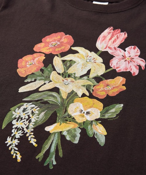 SOMETHING(サムシング)の「SOMETHING×TOLIGHT 半袖プリントTシャツ(Tシャツ/カットソー・レディース・ブラウン/ホワイト/チャコールグレー・FREE)」の7枚目の写真