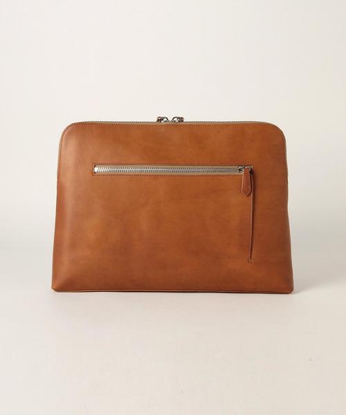 UNITED ARROWS（ユナイテッドアローズ）の「UA ＜TEMPESTI（テンペスティ）＞クラッチ L（クラッチバッグ・メンズ・ベージュ/ネイビー/ブラック・フリー）」の4枚目の写真