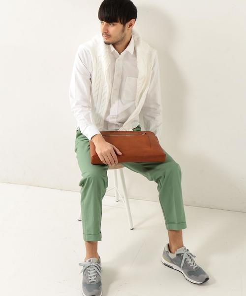 UNITED ARROWS（ユナイテッドアローズ）の「UA ＜TEMPESTI（テンペスティ）＞クラッチ L（クラッチバッグ・メンズ・ベージュ/ネイビー/ブラック・フリー）」の13枚目の写真