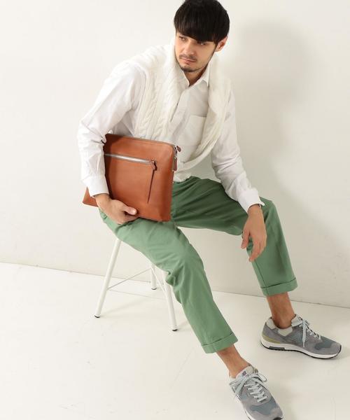 UNITED ARROWS（ユナイテッドアローズ）の「UA ＜TEMPESTI（テンペスティ）＞クラッチ L（クラッチバッグ・メンズ・ベージュ/ネイビー/ブラック・フリー）」の14枚目の写真