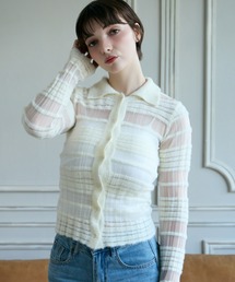 < ZOZOTOWN限定 >シアーフェザーポロニット