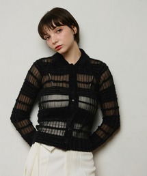 < ZOZOTOWN限定 >シアーフェザーポロニット