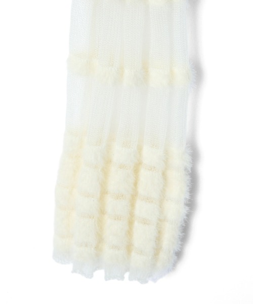 mic by Olu.（ミックバイオルドット）の「＜ ZOZOTOWN限定 ＞シアーフェザーポロニット（ニット/セーター・レディース・アイボリー/ブラック・FREE）」の13枚目の写真