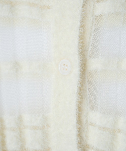 mic by Olu.（ミックバイオルドット）の「＜ ZOZOTOWN限定 ＞シアーフェザーポロニット（ニット/セーター・レディース・アイボリー/ブラック・FREE）」の15枚目の写真